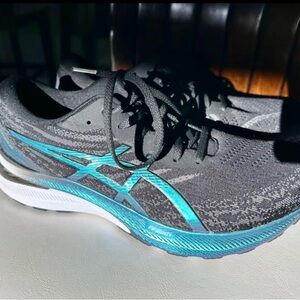 Black and Blue Running Shoes